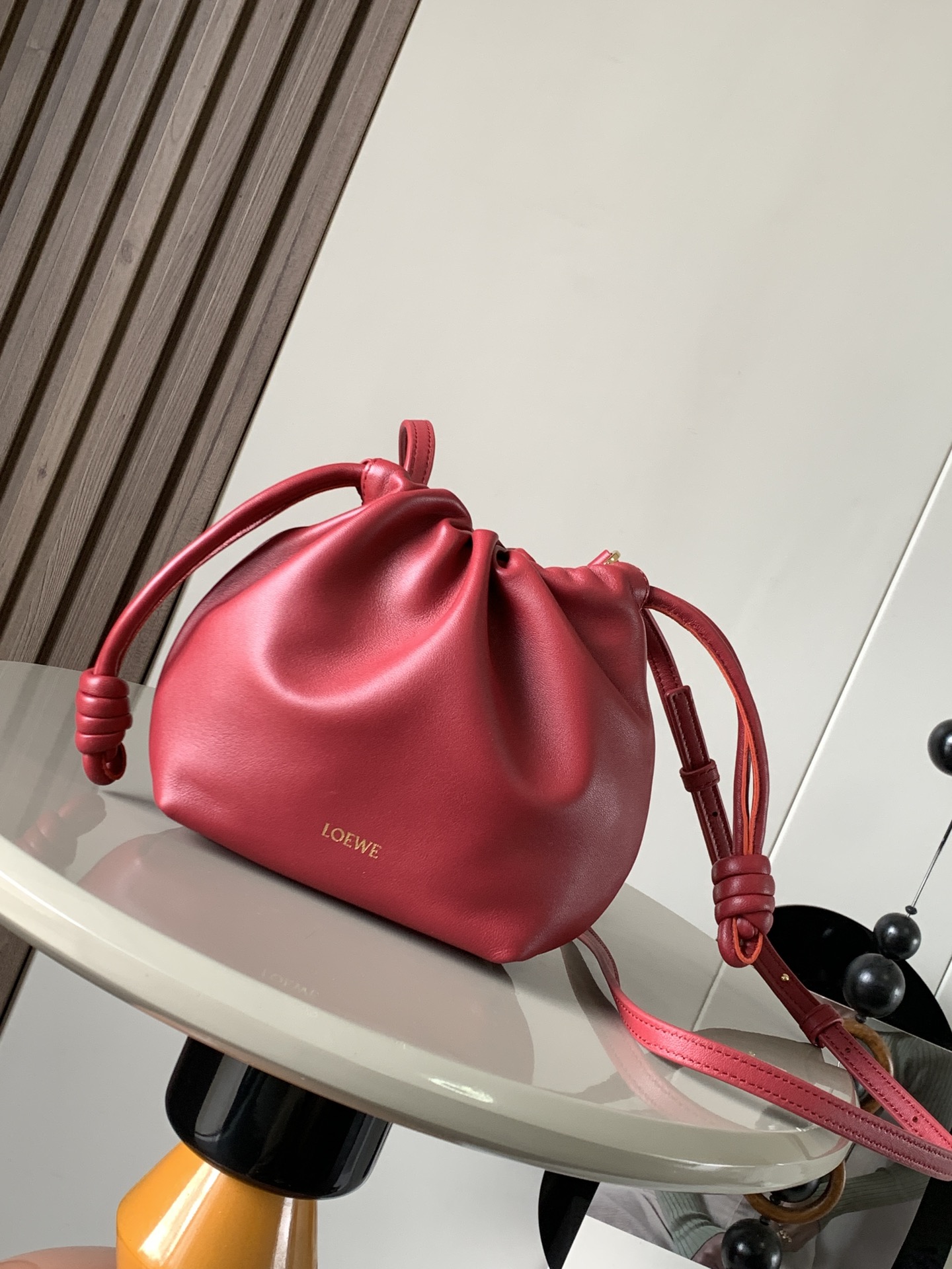 L0ew* mini flamenco purse bag-23*17*5.5cm