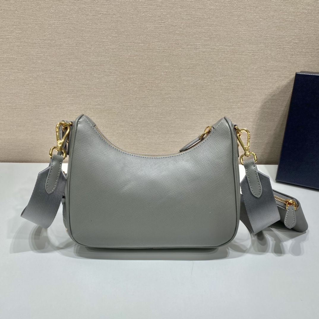 Pra*a nylon hobo bag-bh204 -23*17*6.5cm