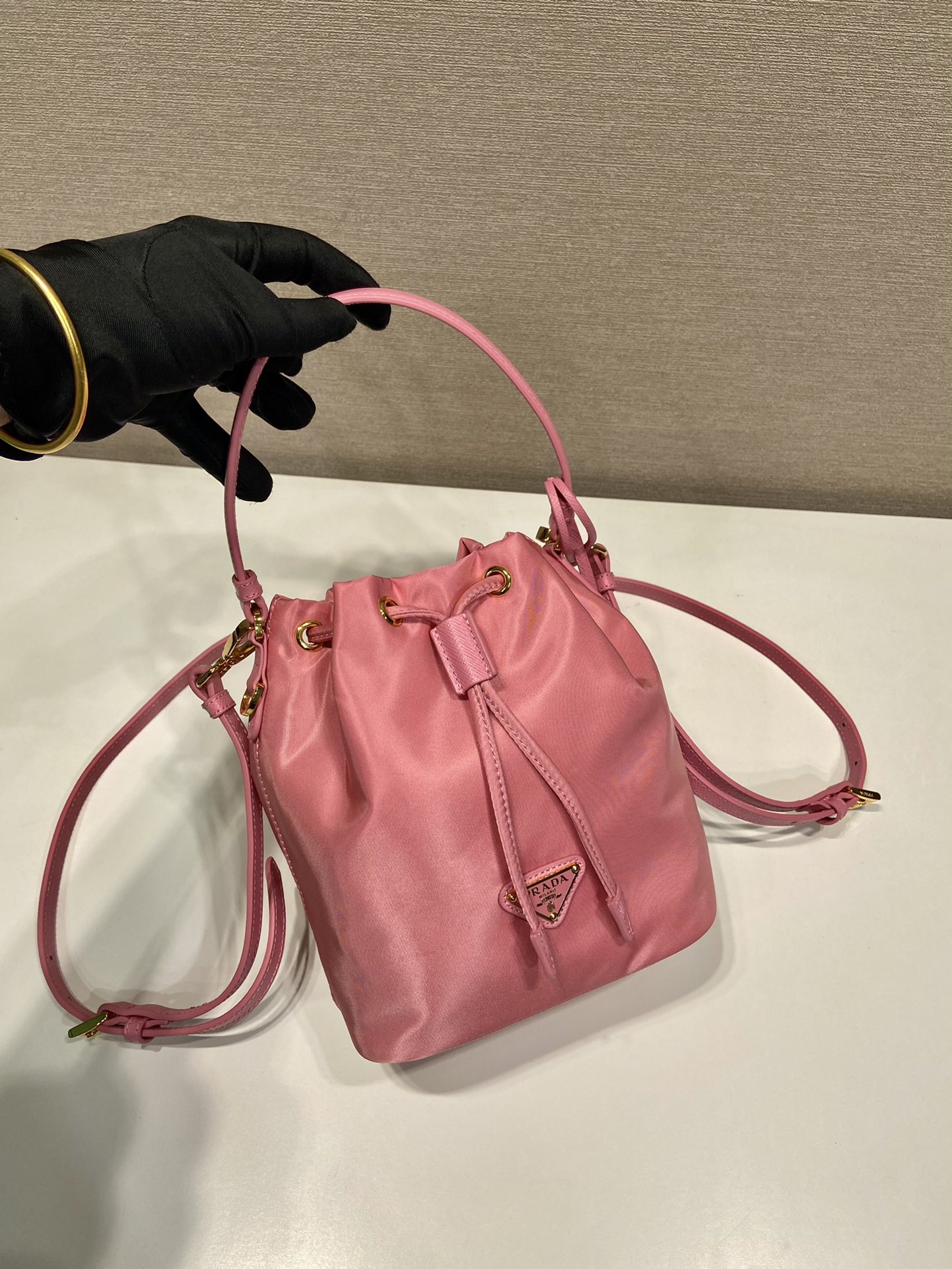 Pra*a 1be067 bucket bag-15.5*19.5*10cm