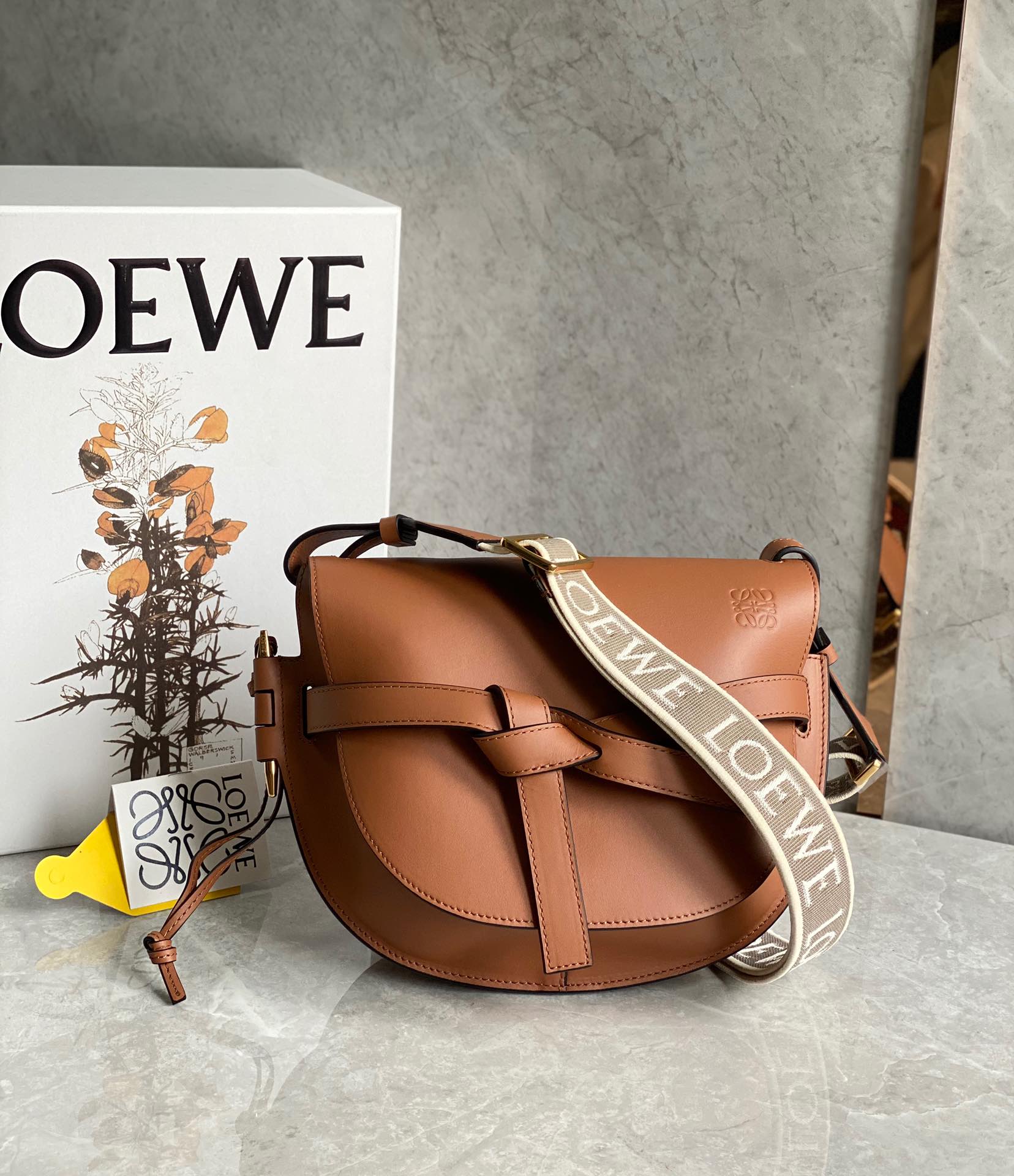 L0ew* puzzle gatedual bag-25*19*11.5cm