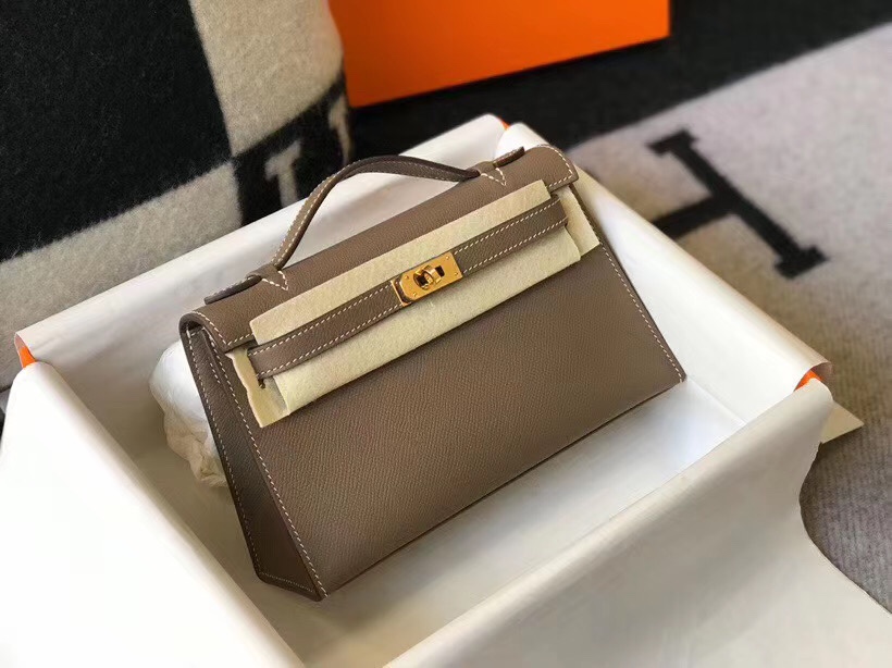 H**mes mini kelly pochette-epsom leather-22cm