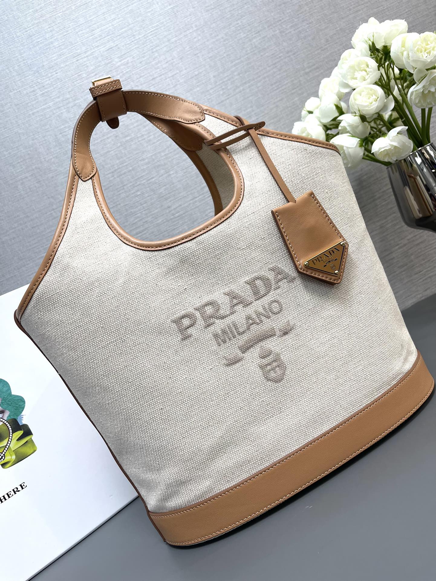 Pra*a 1bg472 tote bag-28X22.5X12.5cm