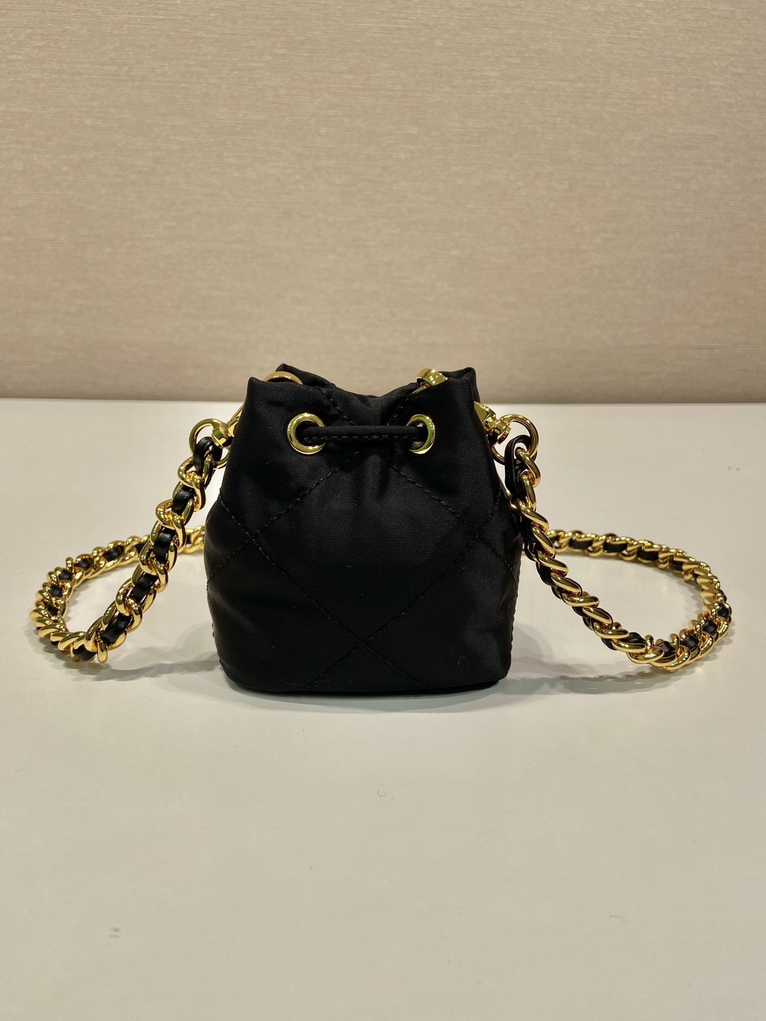 Pra*a sequin bucket 1nr016 bag-10*12*7cm