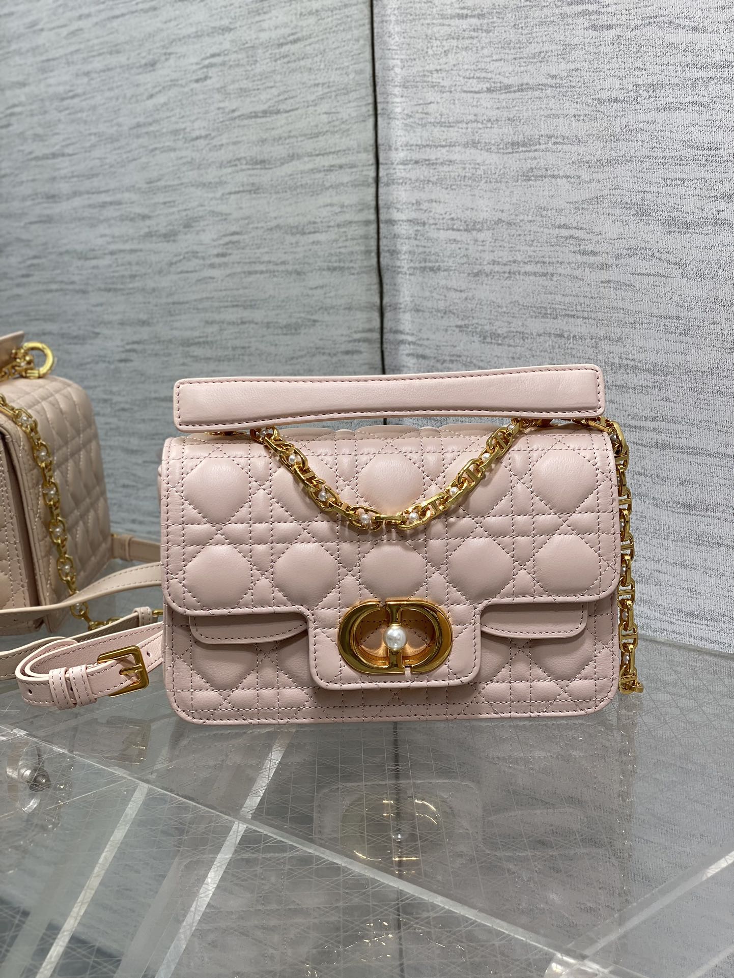 small D*or jolie top handle bag-22*8*14cm