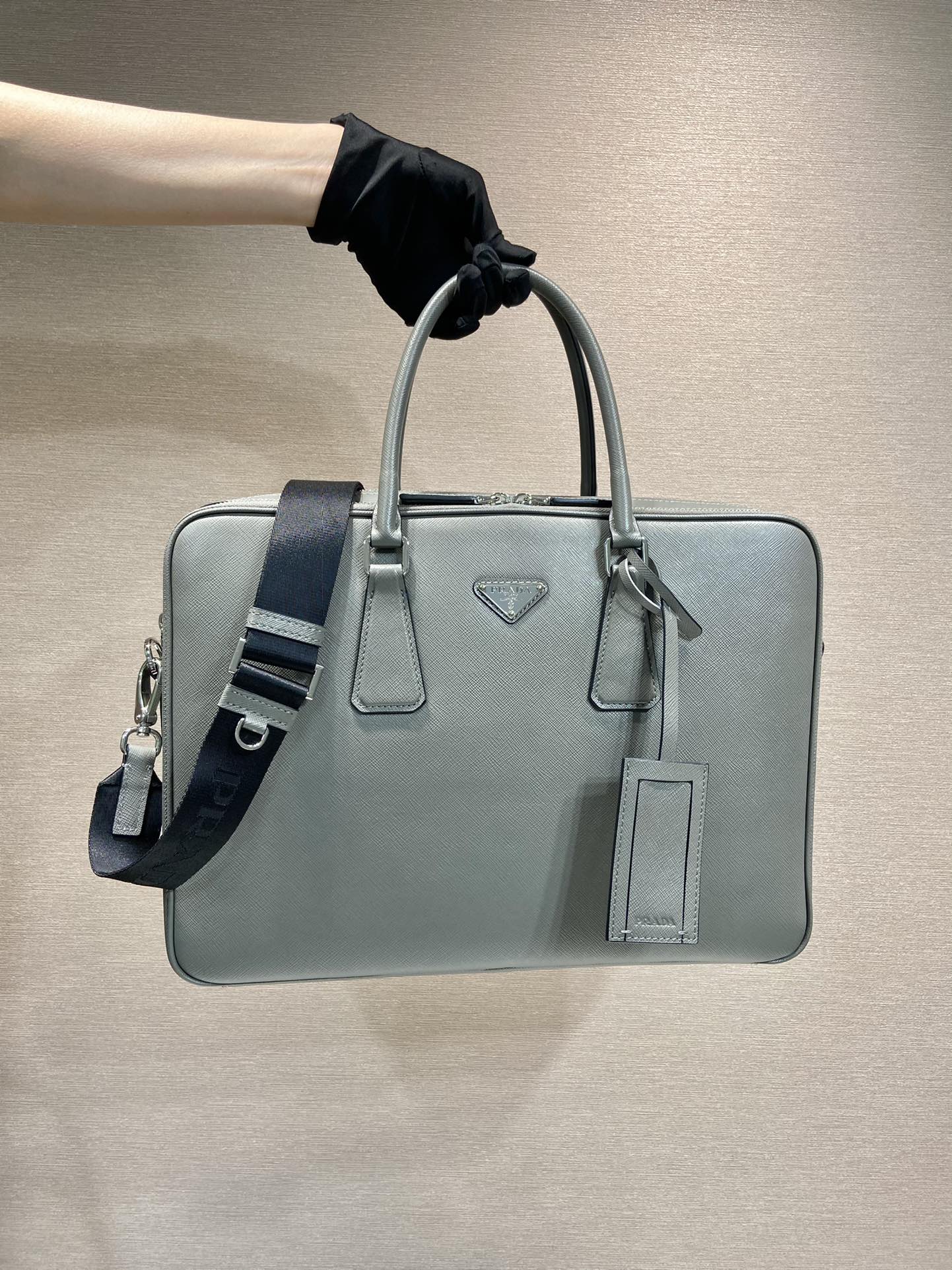 Pra*a | saffiano leather work bag-2ve022-36*28*6.5cm