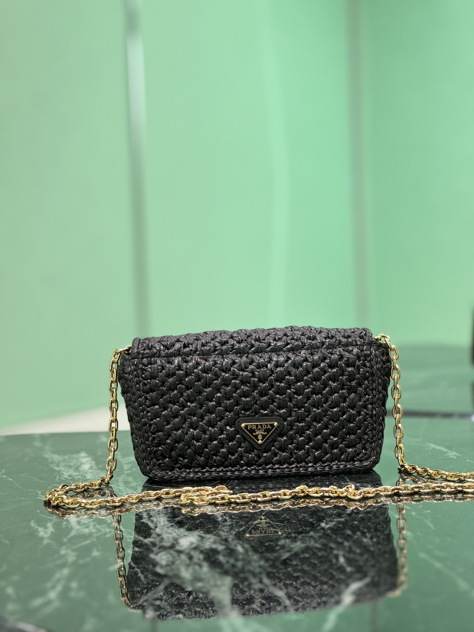 Pra*a woven bag-1bf135-20*13*7cm