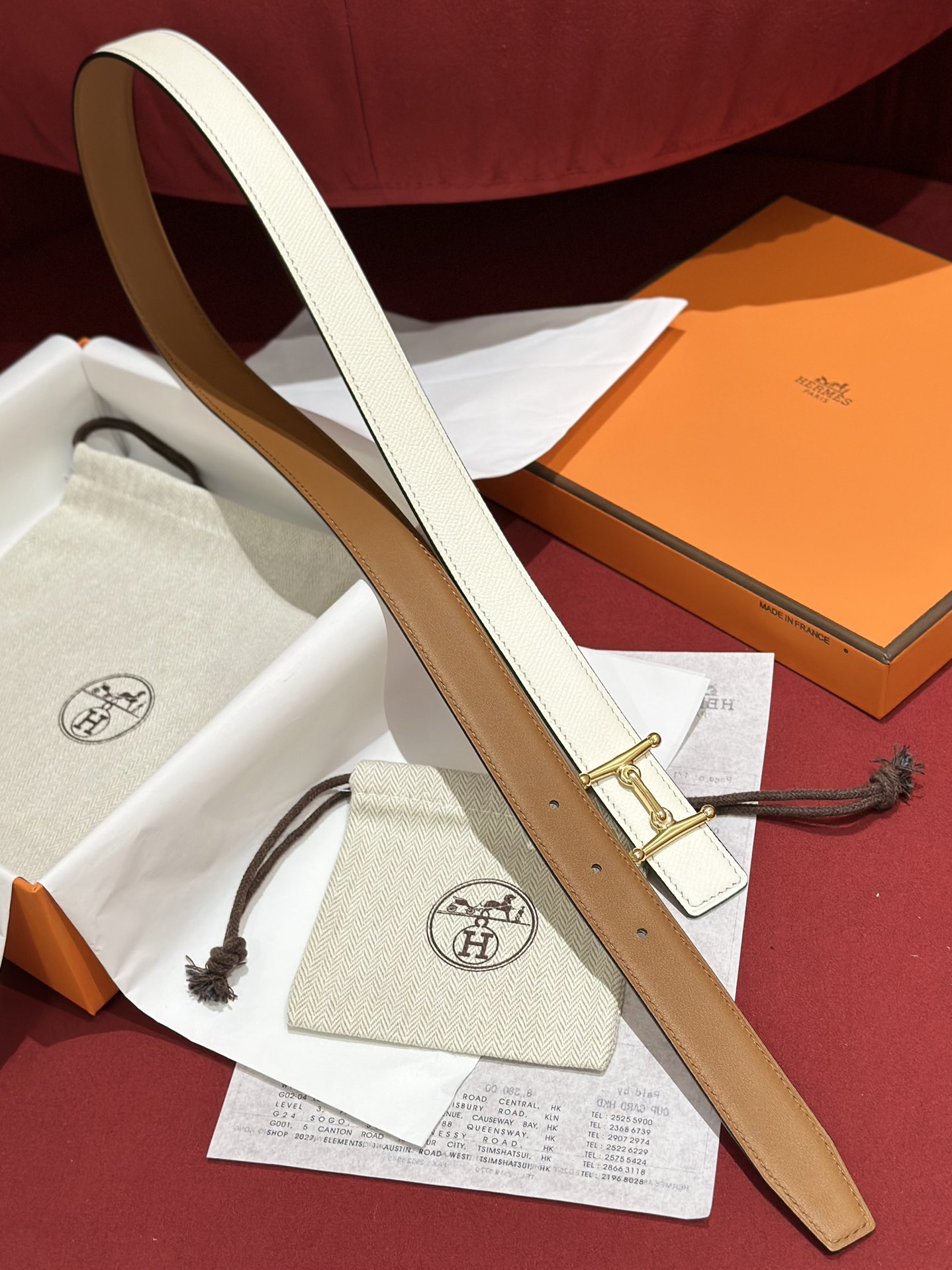H**mes belt-2.4cm