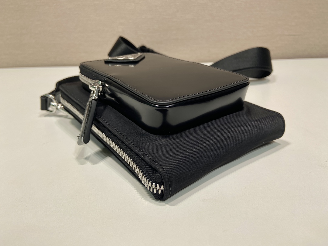 Pra*a Pra*a Pra*a re-nylon phone case shoulder 2zt060 bag-11.5*18cm