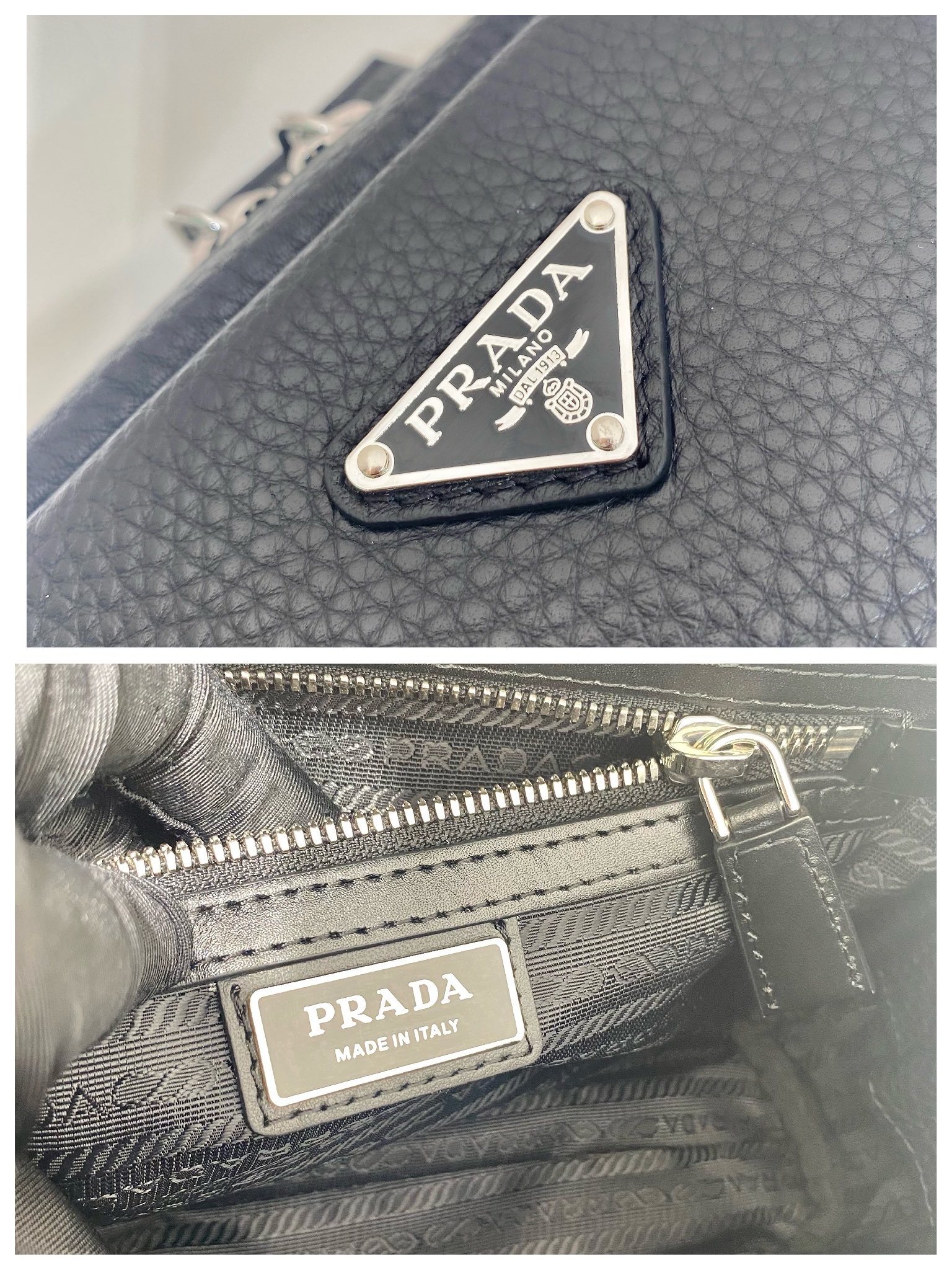 Pra*a Pra*a leather shoulder bag-2vh181-24*16.5*7cm