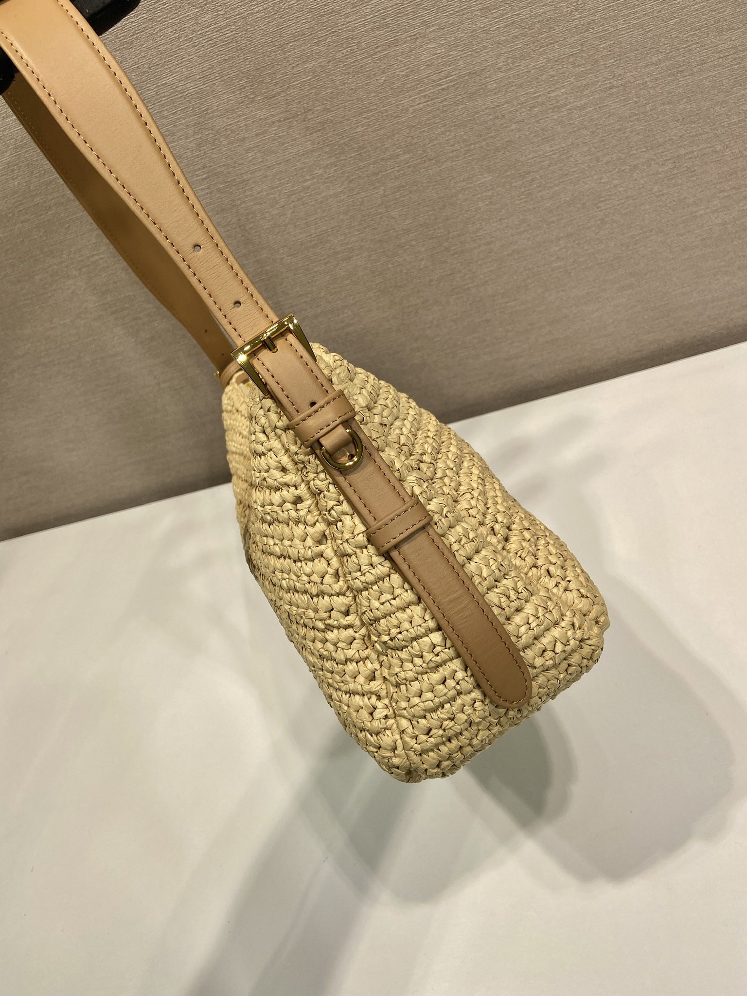 Pra*a aimée large crochet shoulder bag-1bc24-34*19.5*10cm