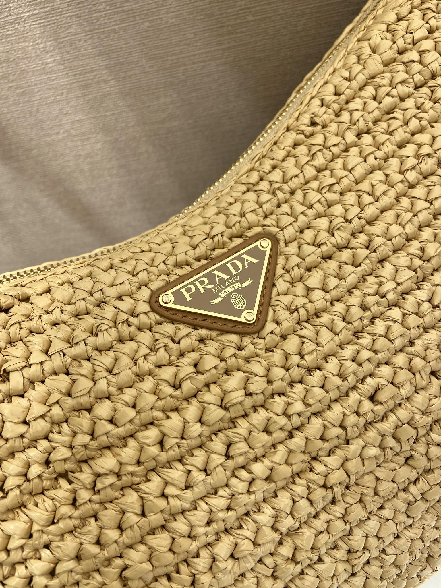 Pra*a aimée large crochet shoulder bag-1bc24-34*19.5*10cm