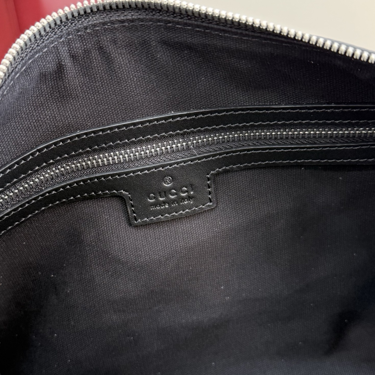 Gv*c* GG Emblem Small Duffle Bag In Black GG leather -25*16*14CM