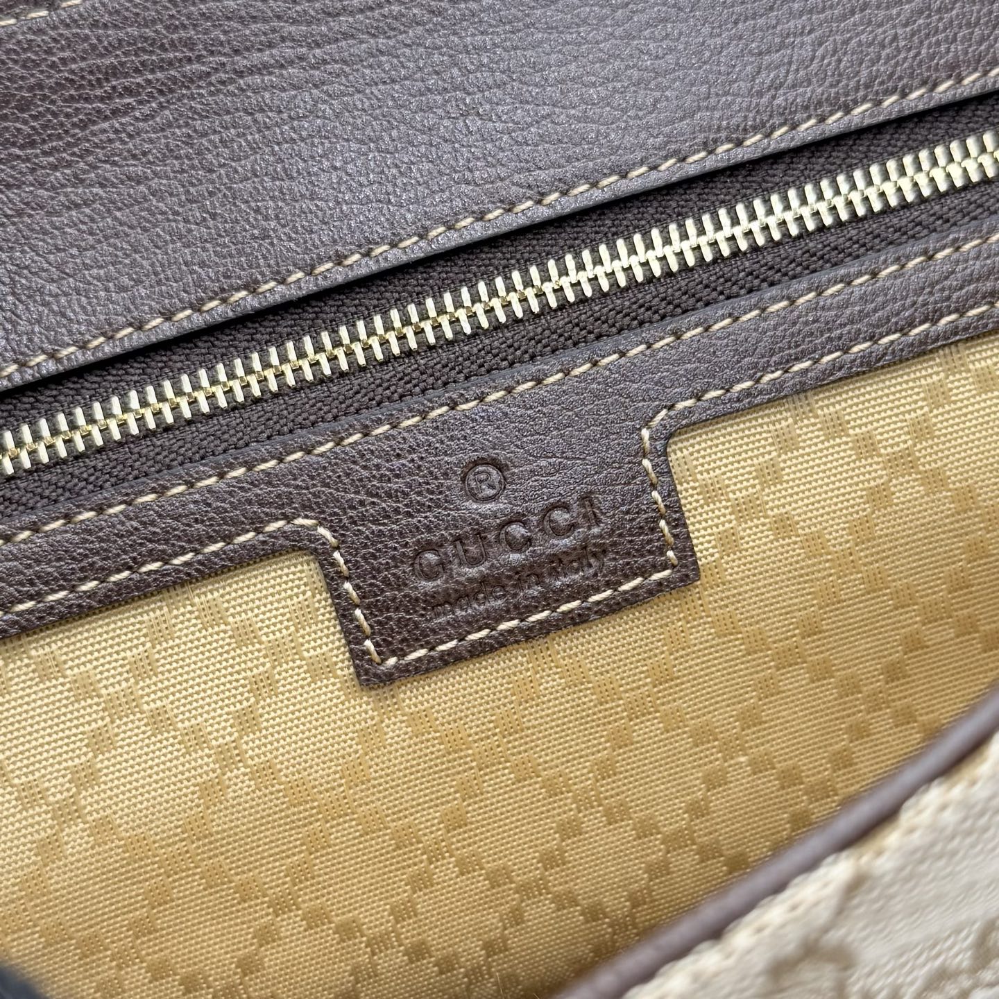 Gv*c* GG Marmont Medium Shoulder Bag In Sand And Brown GG-31*17*8CM