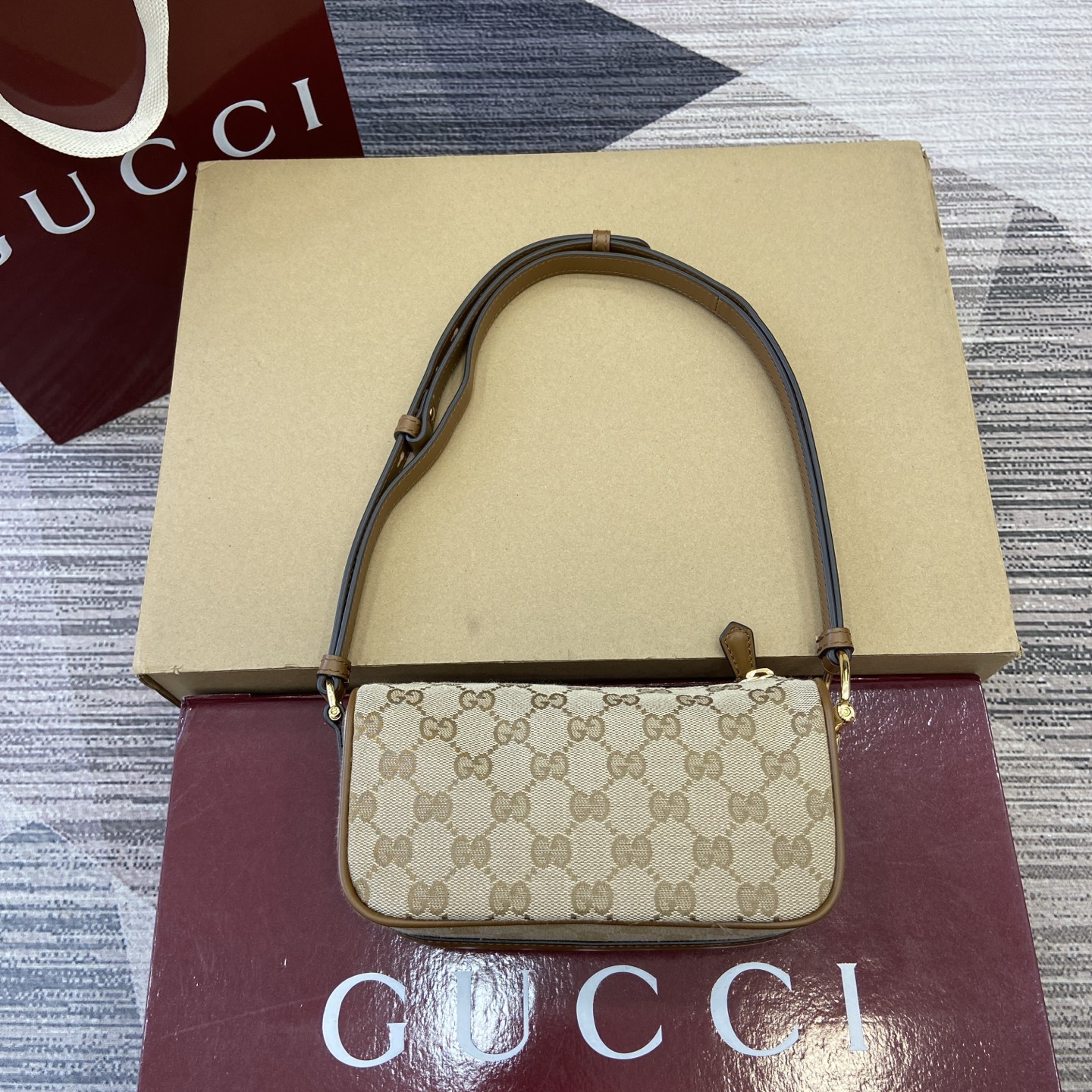 Gvc*1 Half Horsebit Mini Shoulder Bag-19*19.5*9CM