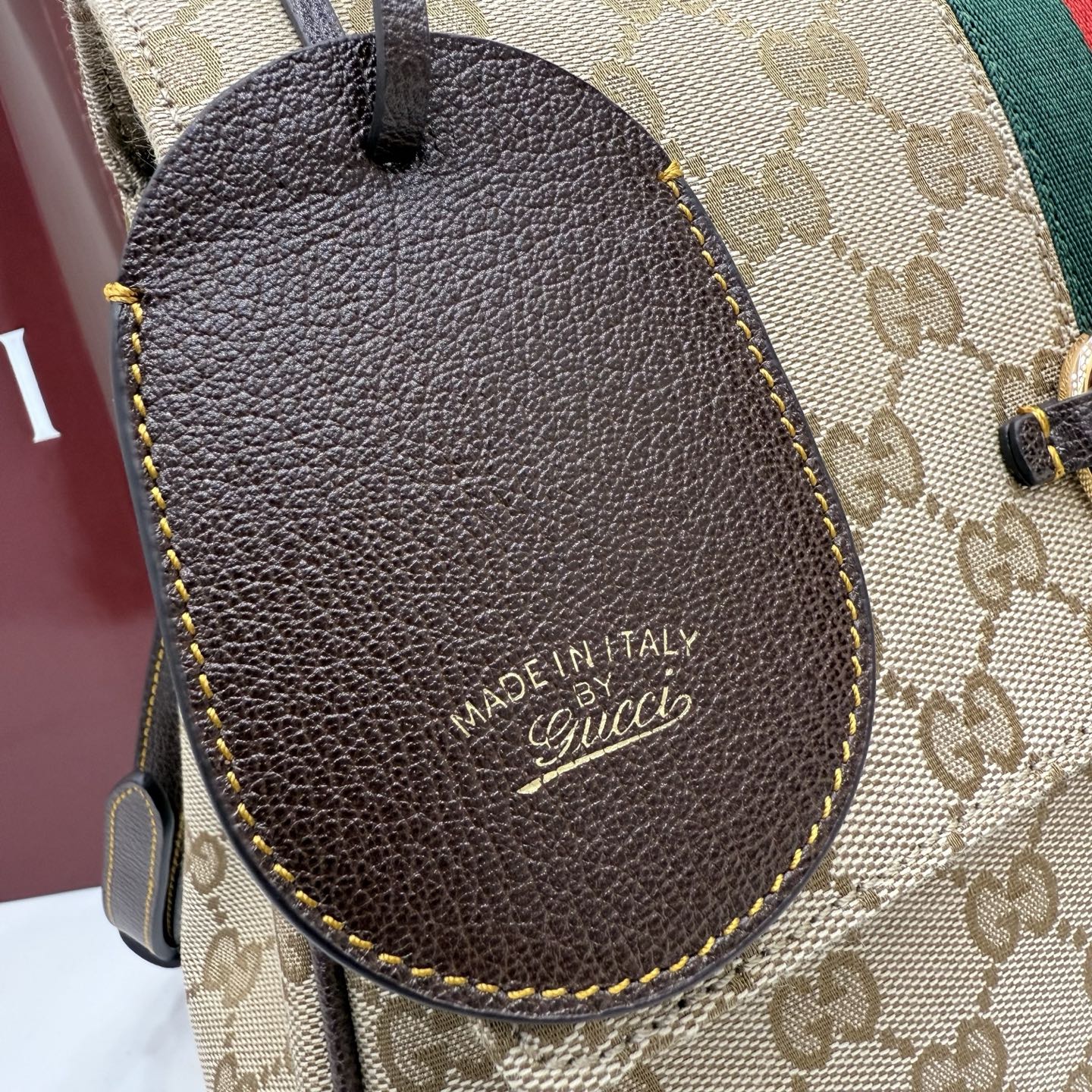Gv*c* Paparazzo Medium Top Handle Bag In Sand And Brown GG Canvas-32*24*17CM