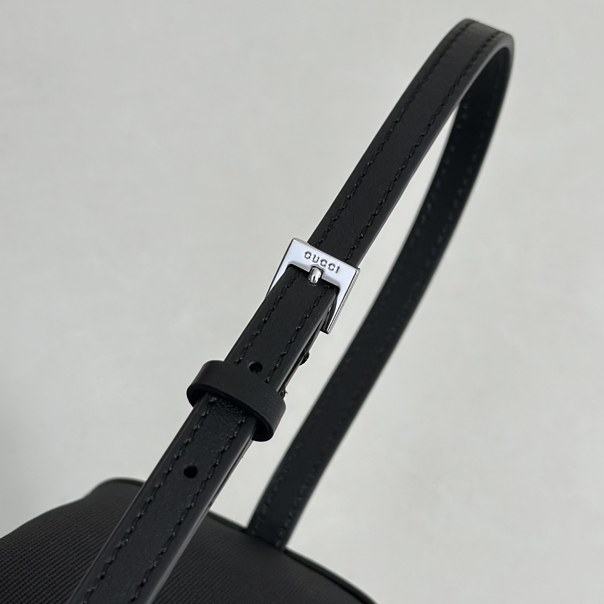 Gu*cci Tag Mini Bag In Black Nylon-16*12*9CM