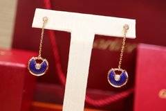 Cartier Amulette De Dangle Earrings Gold