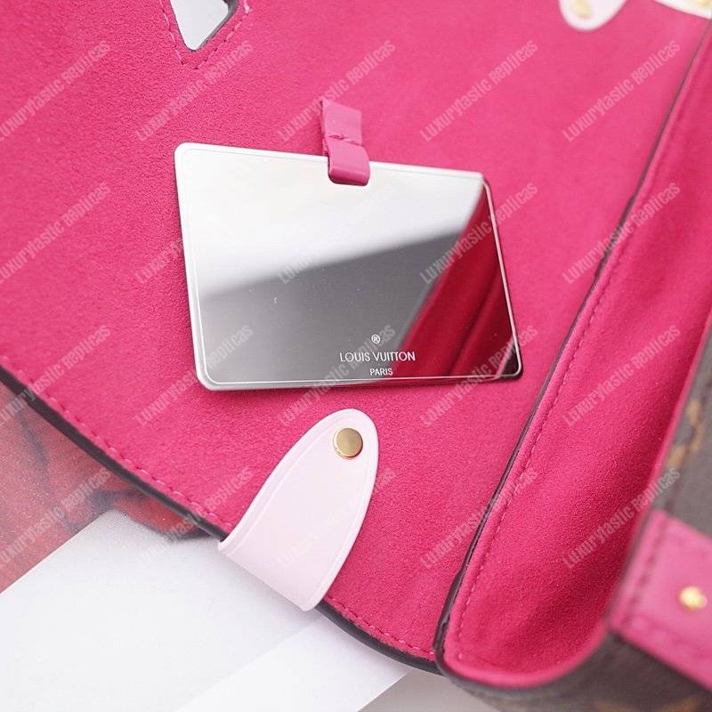 LV Twist MM Epi Leather With Monogram Canvas Pink