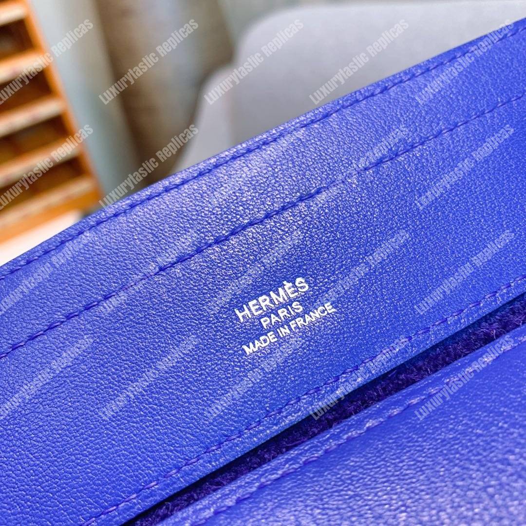 H**mes aline mini bag swift bleu electrique