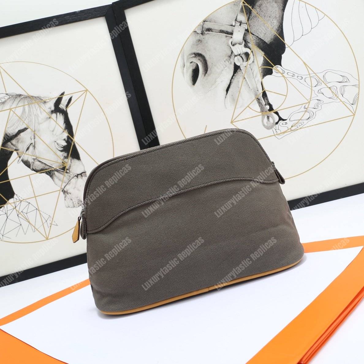 H**mes bolide travel case medium model dark grey