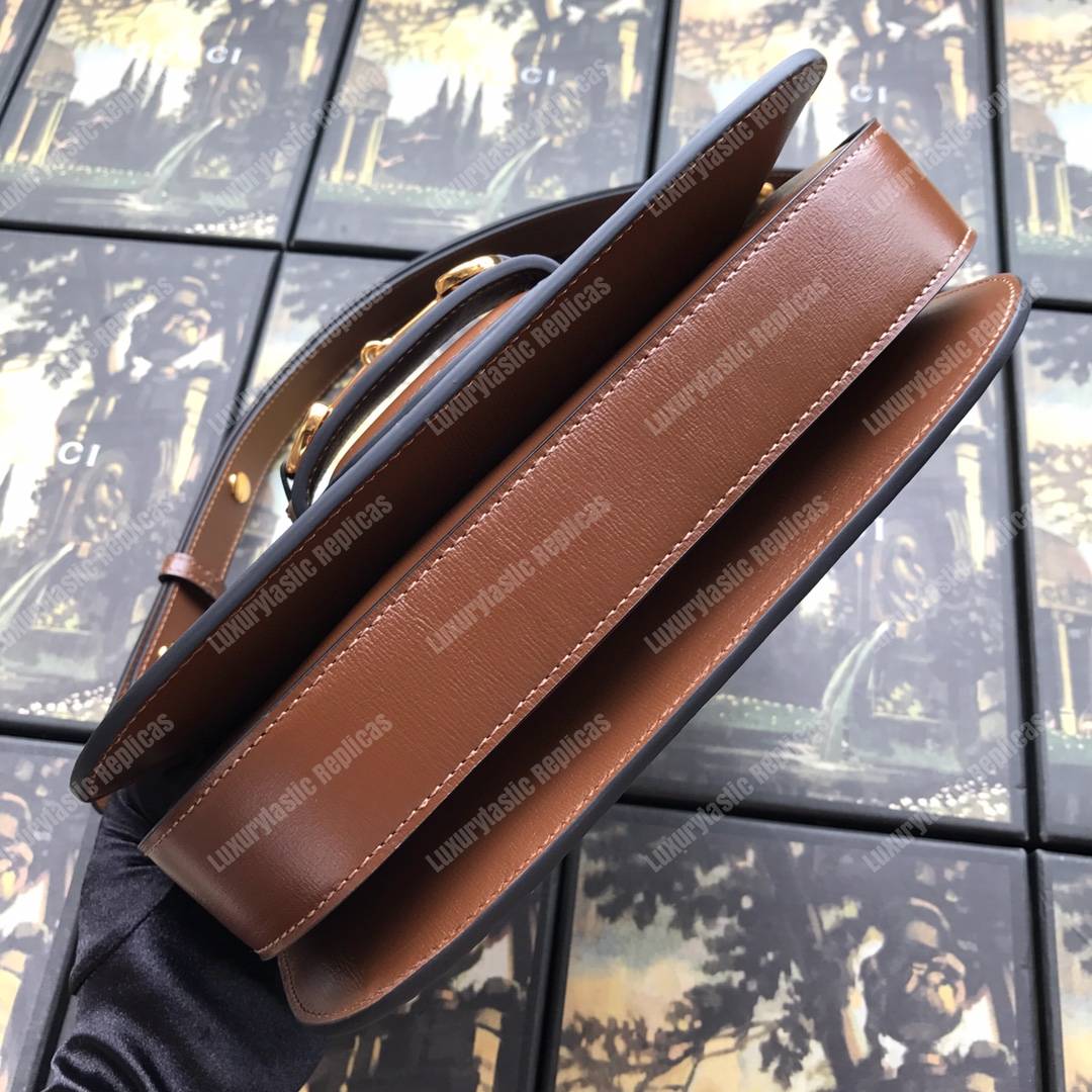 G*u*i 1955 horsebit shoulder bag brown