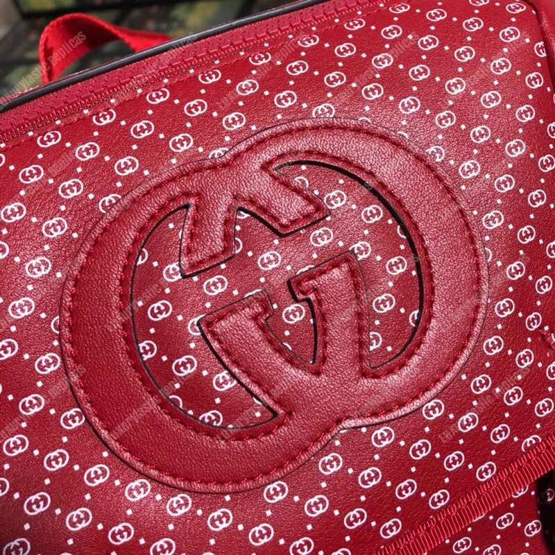G*u*i dapper dan backpack hibiscus red