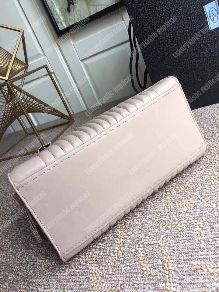 Pra*a diagramme leather handbag powder pink