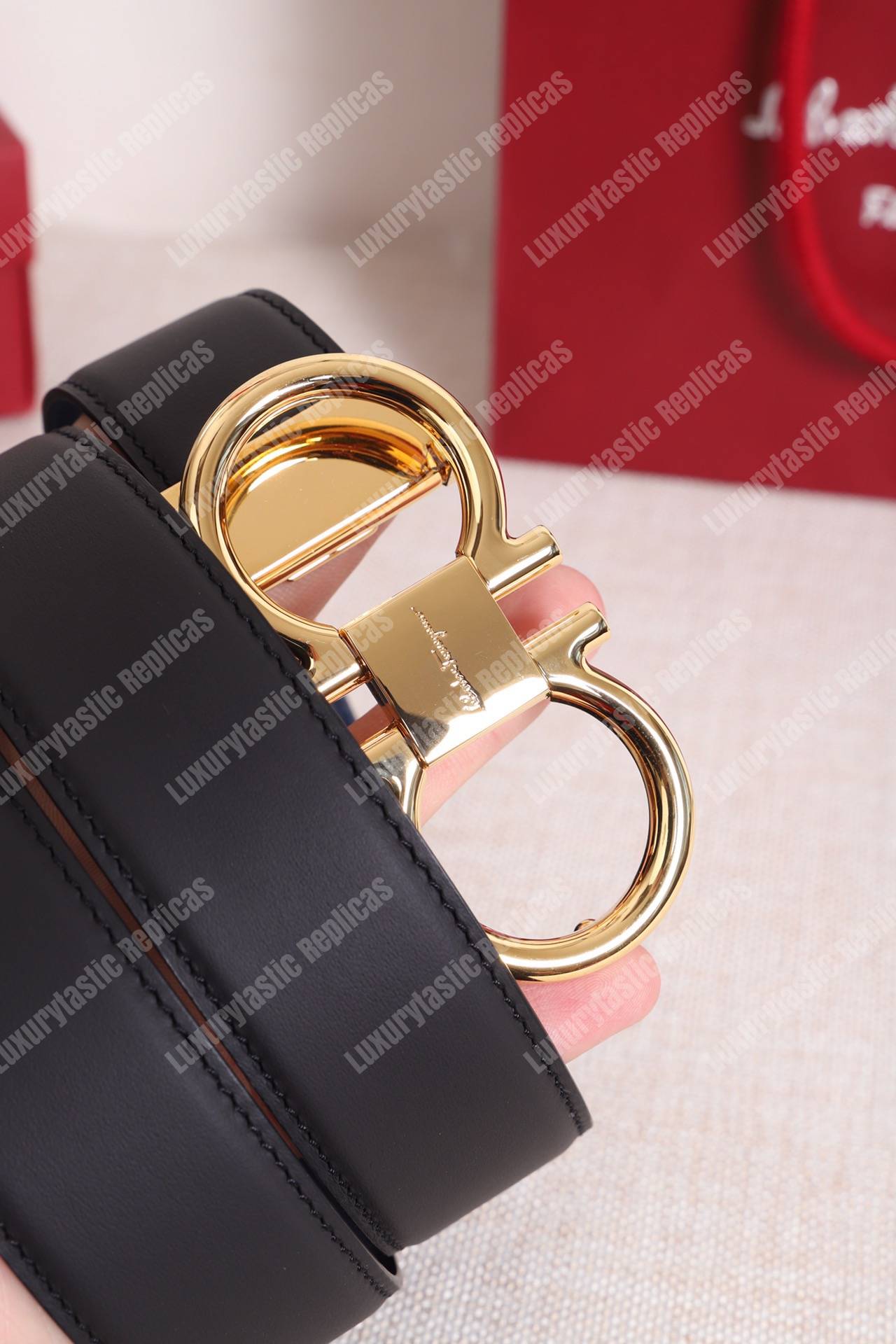Salvatore Ferragamo Adjustable and Reversible Gancini Belt