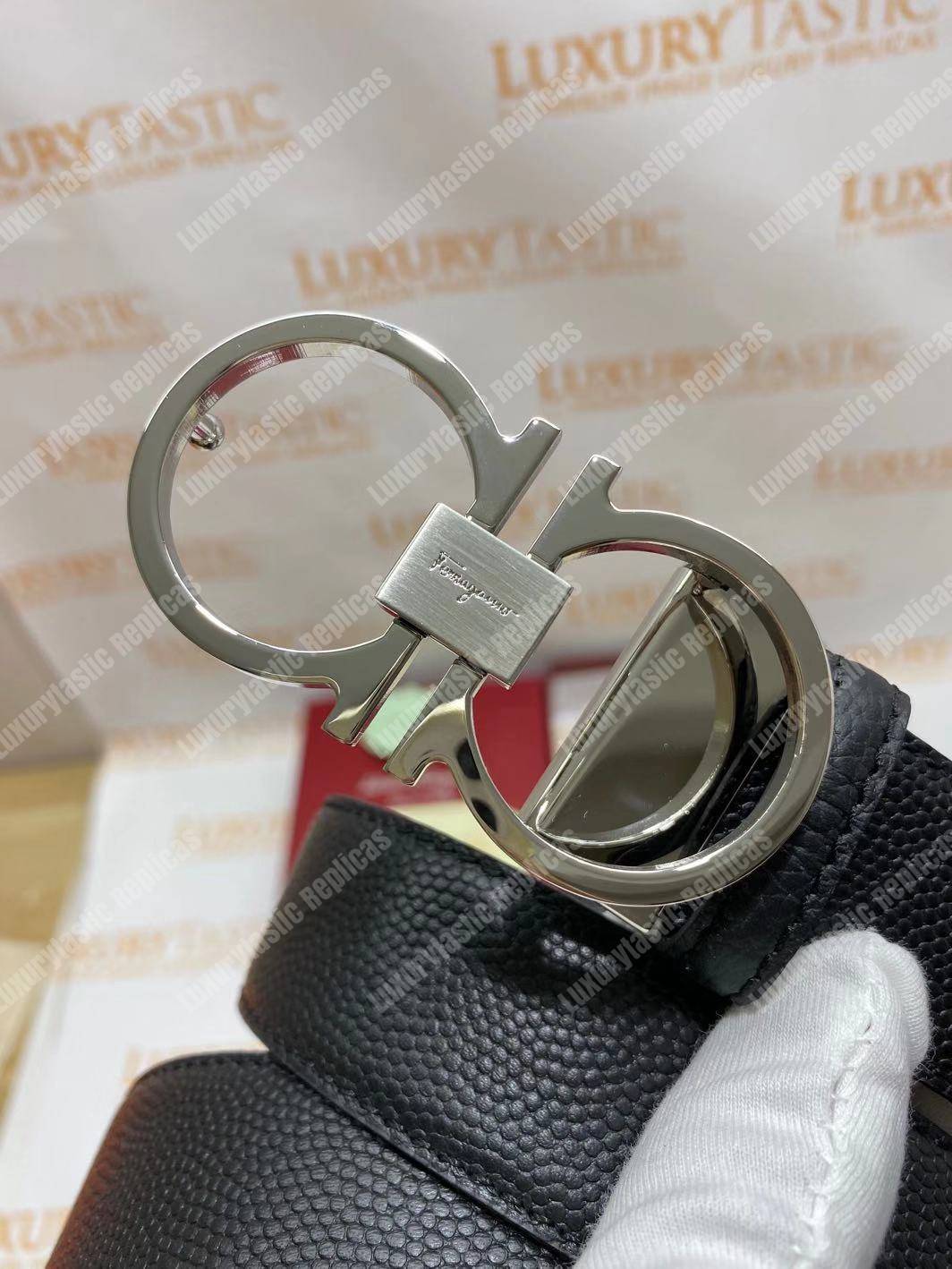 Salvatore Ferragamo Adjustable and Reversible Gancini Belt