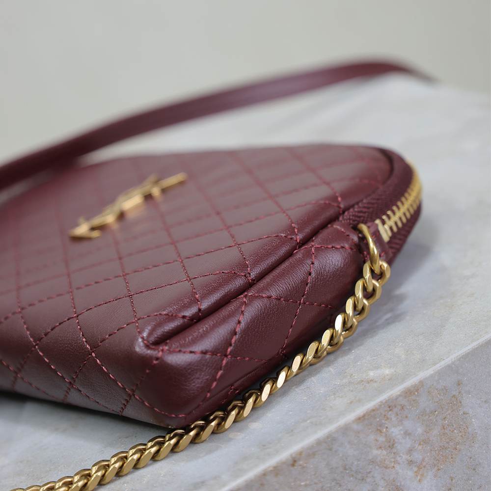 Y51 GABY ZIPPERED POUCH IN LAMBSKIN